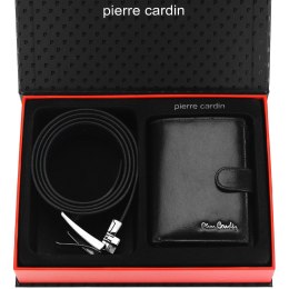 PIERRE CARDIN Zestaw prezentowy 1: DWUSTRONNY PASEK + PORTFEL PIERRE CARDIN