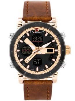 ZEGAREK MĘSKI NAVIFORCE - NF9132 (zn073d) - brown/rose + box