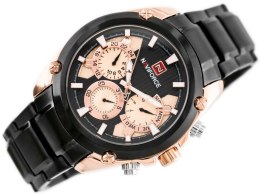 ZEGAREK MĘSKI NAVIFORCE - NF9113 (zn078c) - black/rosegold + box