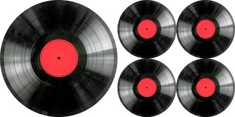 Zestaw podkładek na stół okrągłych 1+4 - VINYL Bertoni