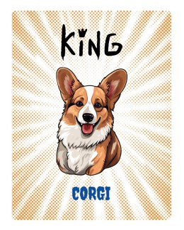 TABLICZKA KING CORGI - 20x28 cm ARCO DESIGN