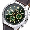 ZEGAREK MĘSKI SEIKO CHRONOGRAPH GREEN SPIRIT SBTR017 + BOX