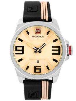 ZEGAREK MĘSKI NAVIFORCE - NF9098 (zn045a) - beige/black