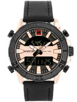 ZEGAREK MĘSKI NAVIFORCE - NF9114 (zn046d) - black/rosegold